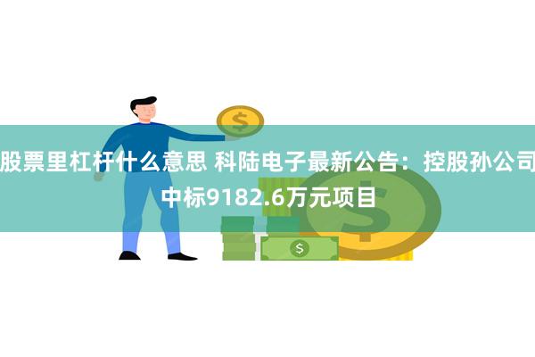 股票里杠杆什么意思 科陆电子最新公告：控股孙公司中标9182.6万元项目