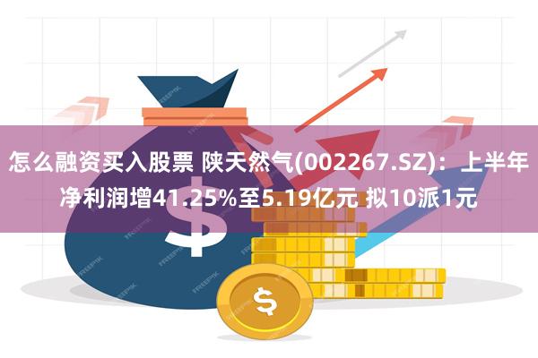 怎么融资买入股票 陕天然气(002267.SZ)：上半年净利润增41.25%至5.19亿元 拟10派1元