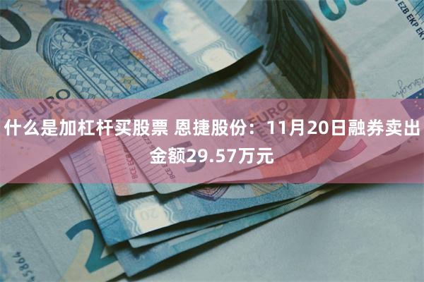 什么是加杠杆买股票 恩捷股份：11月20日融券卖出金额29.57万元