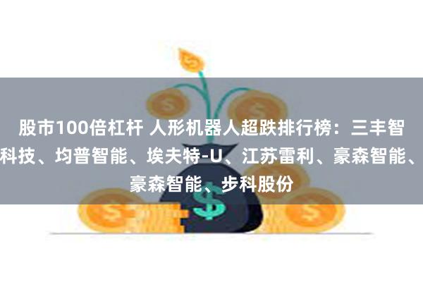 股市100倍杠杆 人形机器人超跌排行榜：三丰智能、肇民科技、均普智能、埃夫特-U、江苏雷利、豪森智能、步科股份