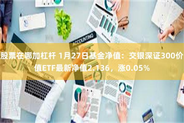 股票在哪加杠杆 1月27日基金净值：交银深证300价值ETF最新净值2.136，涨0.05%